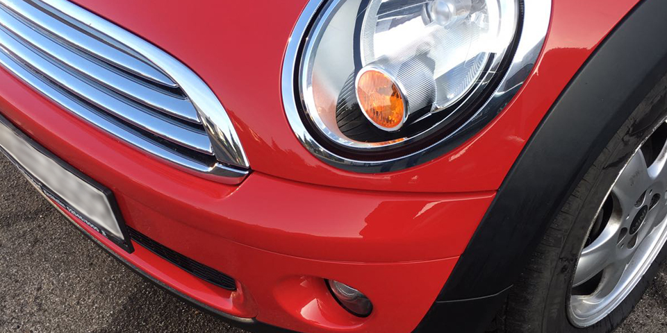 Roter Mini Unfallschaden - nachher